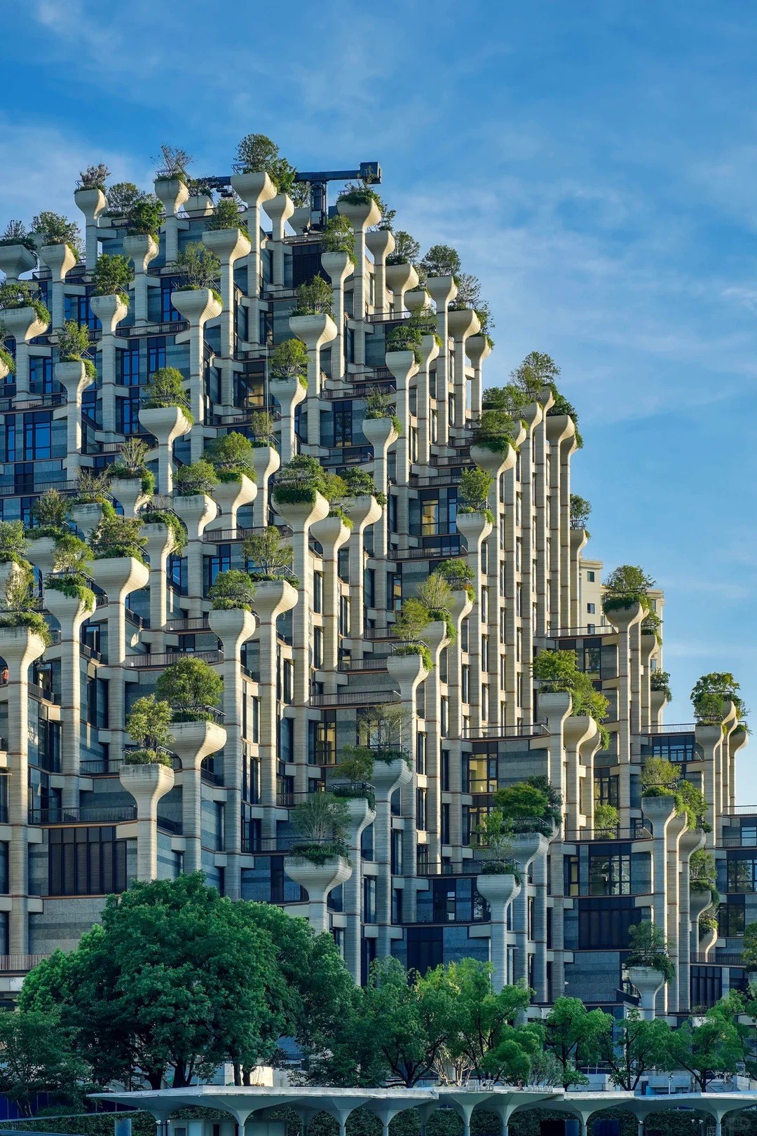 Planted terraces at Tian An 1000 Trees in Shanghai