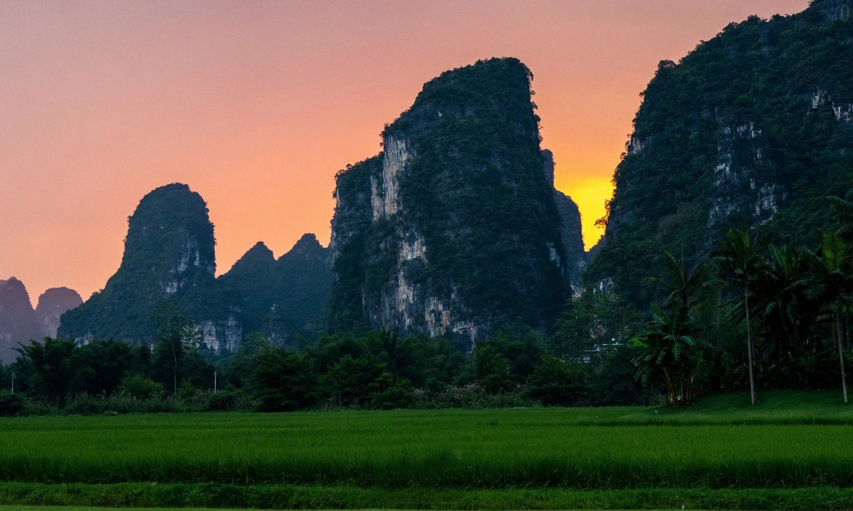 Karst countryside in southern Guangxi