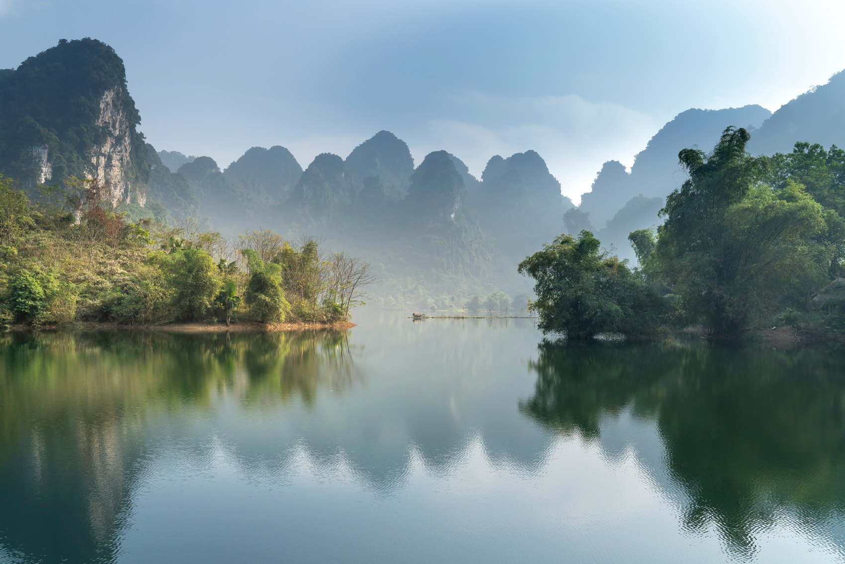 Karst mountains and river in the Guilin region