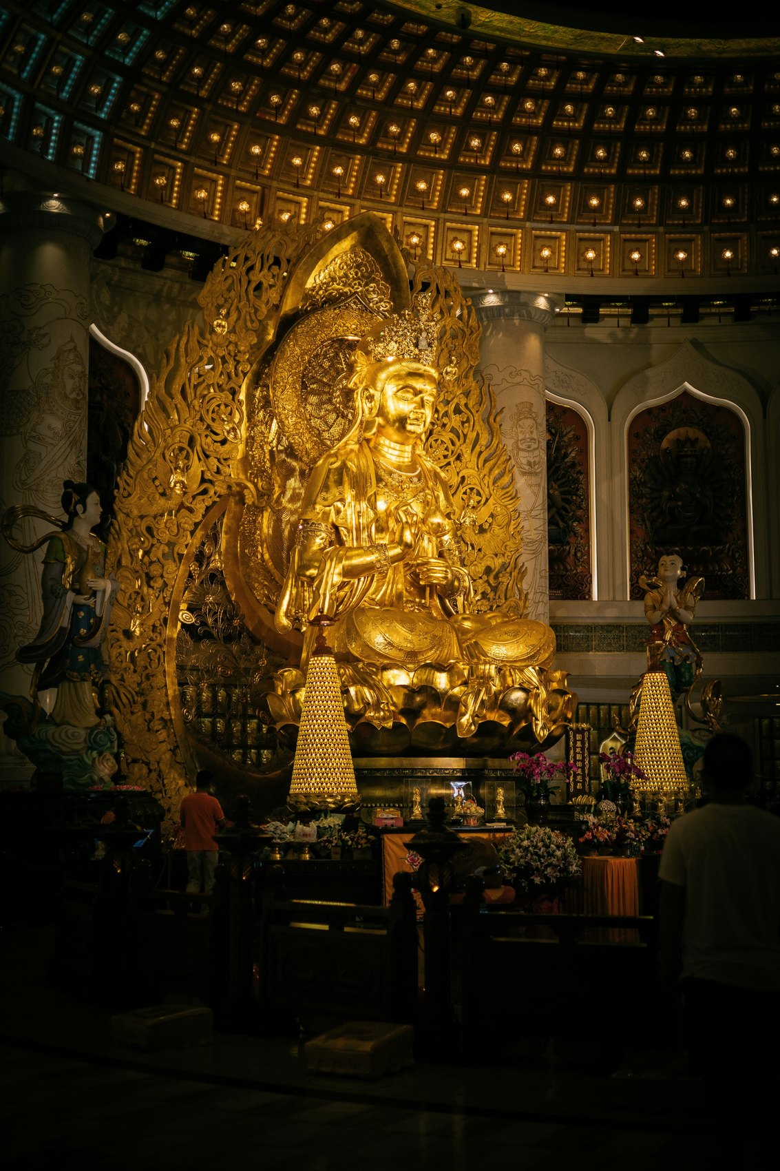 Traditional Chinese temple interior